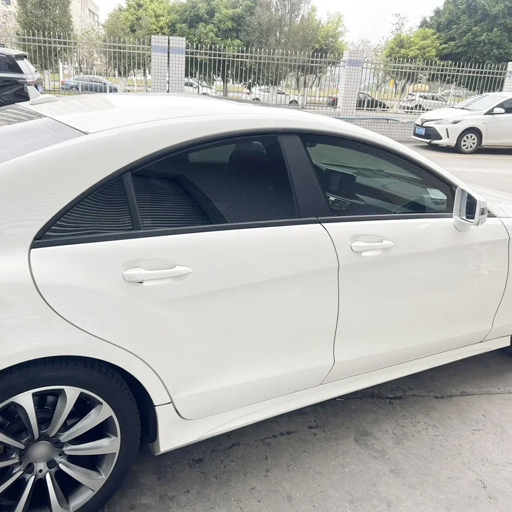 For Mercedes Benz CLS W218 2012-2017 Sedan Window Chrome Delete Blackout ABC Pillars Glossy Black Stickers - Image 4