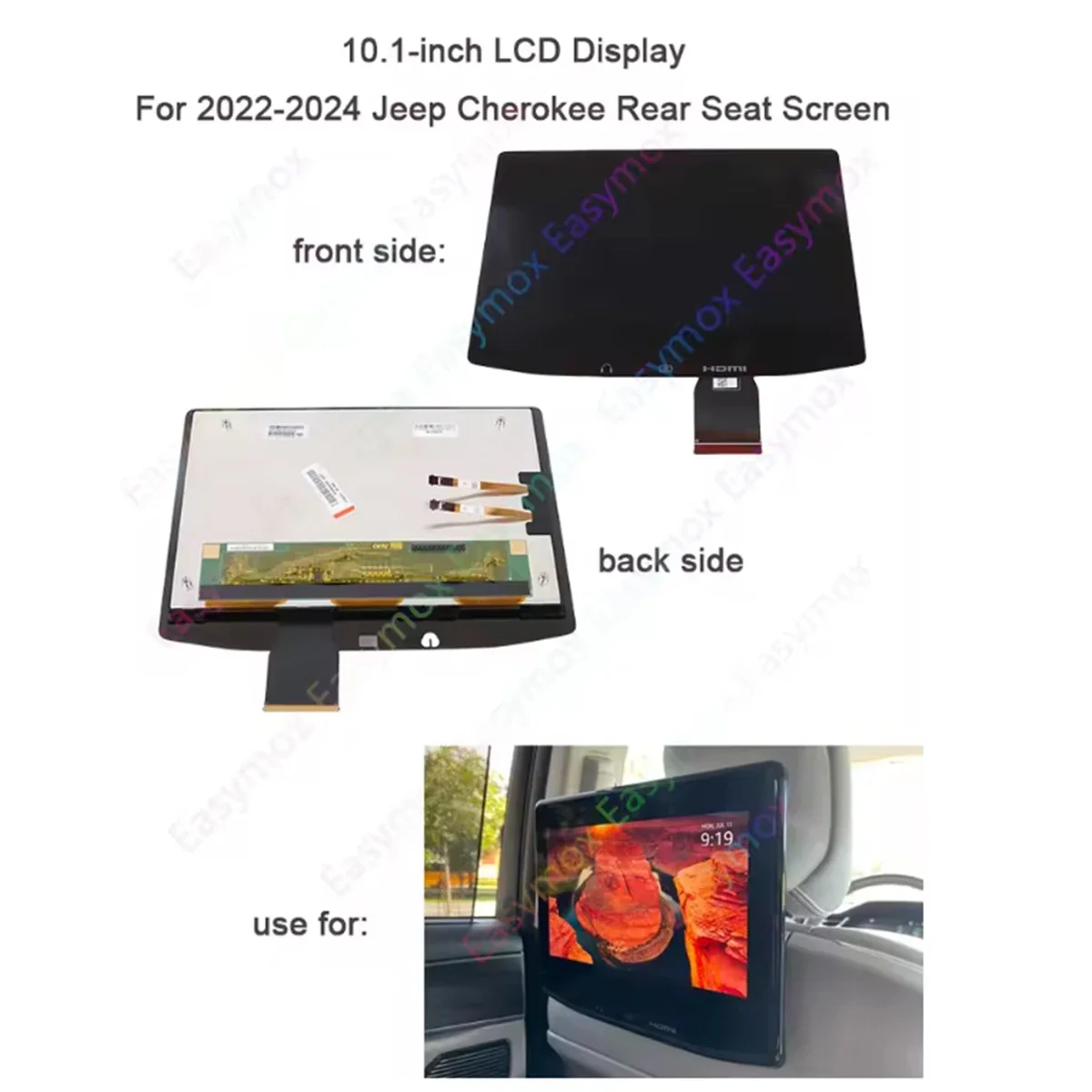 

10.1" LCD Display For Jeep Grand Cherokee 2022- 2024 Screen Repairment