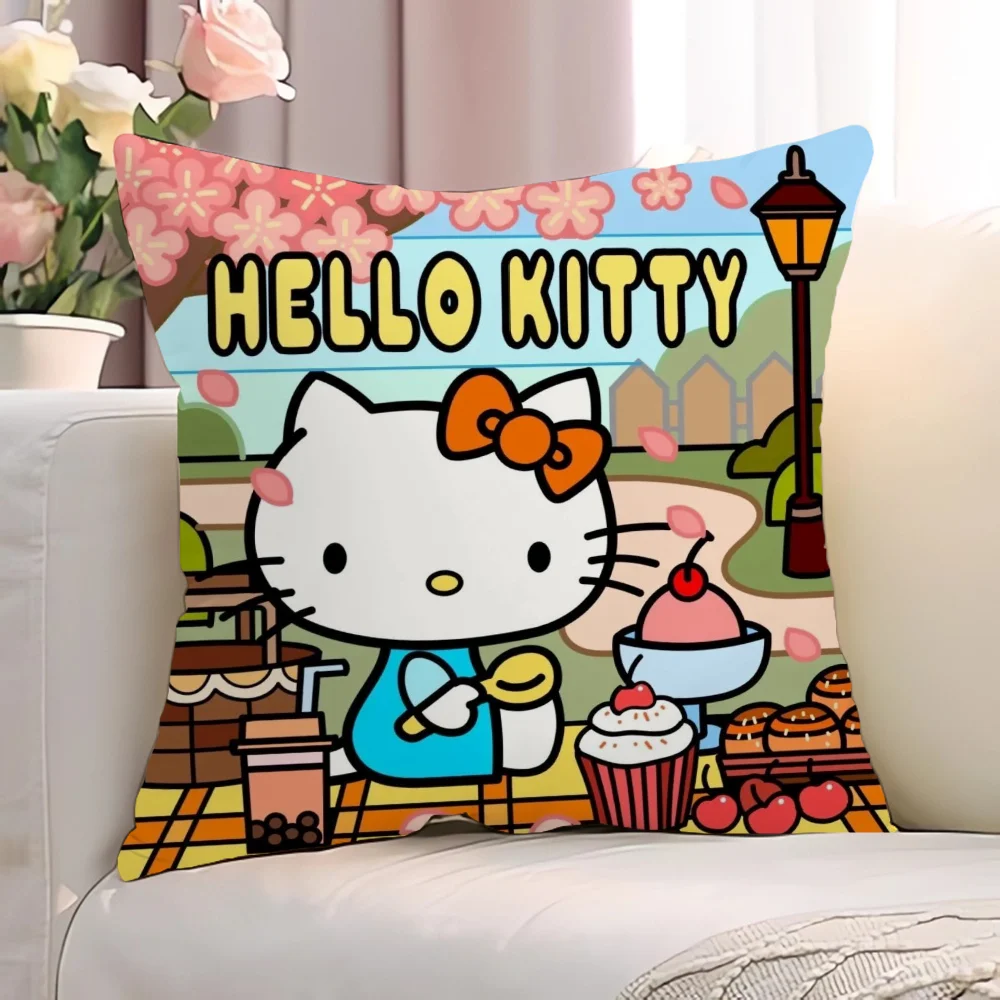 H-Hello KittyS cuscini di tiro fodera per cuscino Anime cuscino decorativo Fall Decor federa 45x45 cuscini copre il corpo del divano 45x45cm