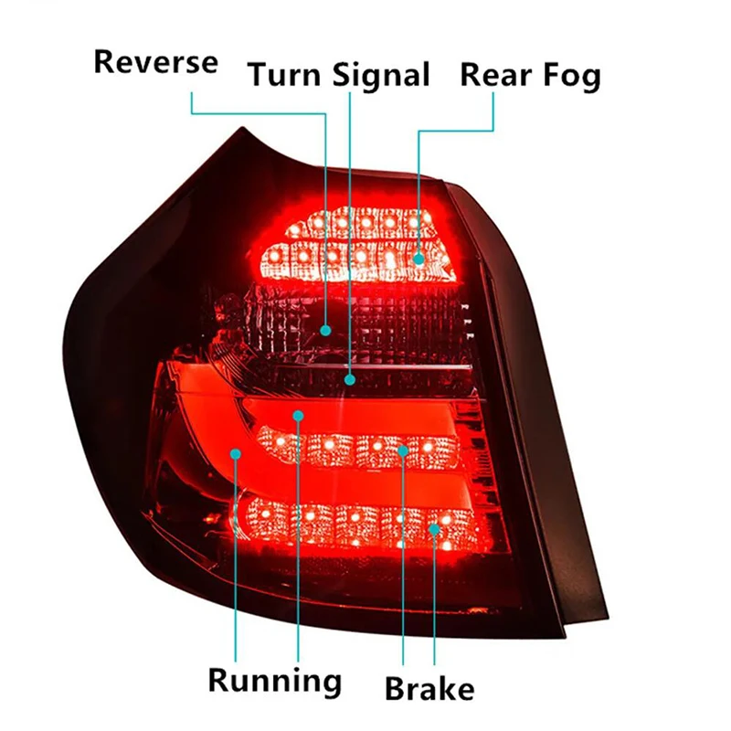 Car Tail Lamp Tail Light Modified LED Taillight Turn Signal Lamp Brake Light For BMW 1 Series E87 2007-2011