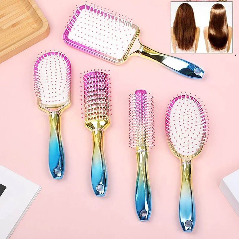 Luxury Plated Airbag Massage Comb Scalp Care Female Curly Hair Household High-grade Anti-static Hair Loss Makeup Comb