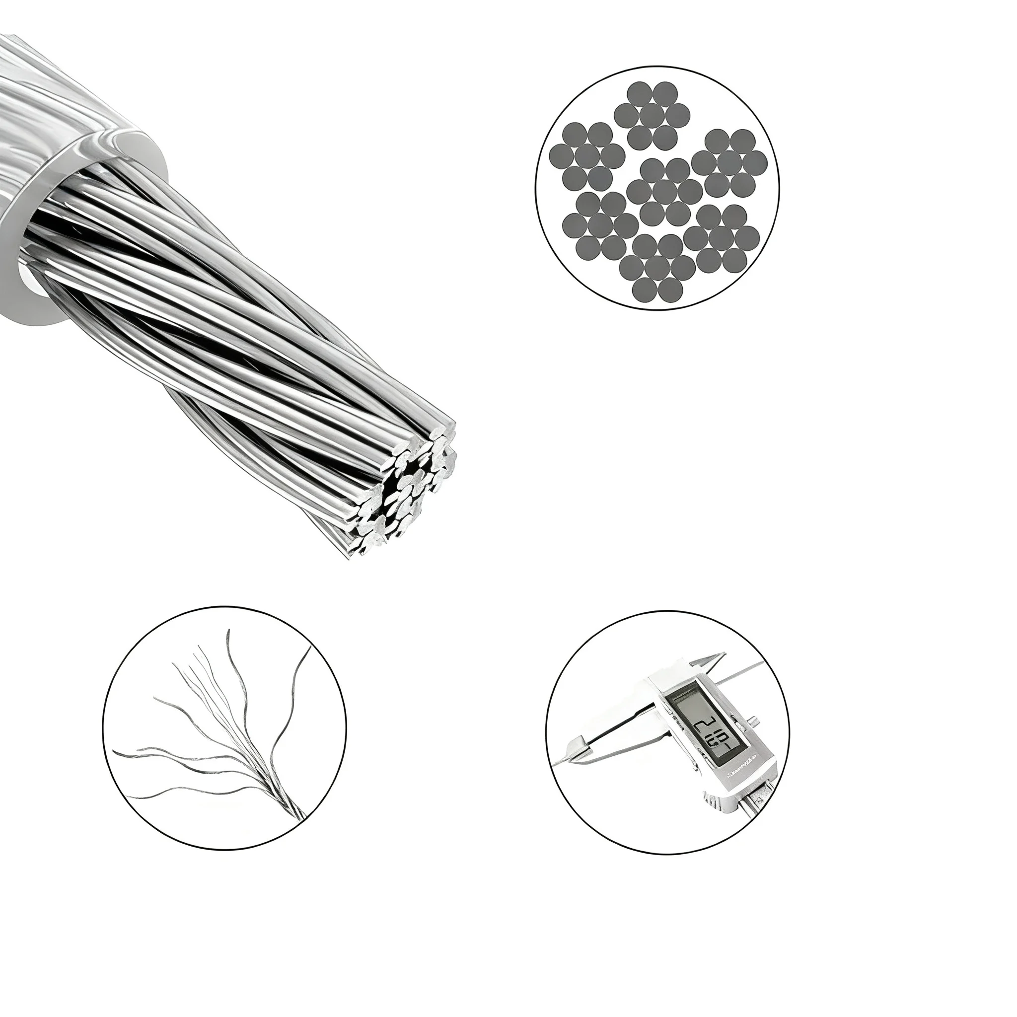 Spring Hook Tightener Stainless Steel Wire Rope PVC Coated Cable Outdoor String Light Hanging Kit