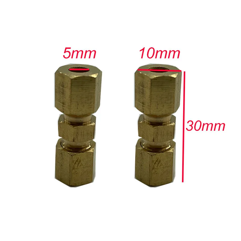 5/10/20/25/30Pcs Brass Straight Reducer Compression Fitting Connector 3/16\