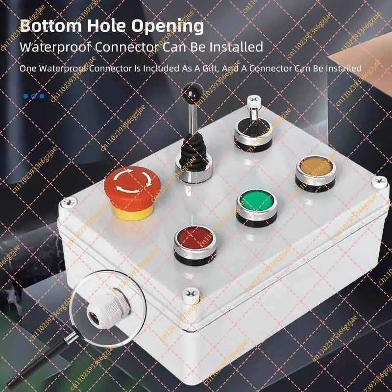 Joystick Control Cross Switch Box 2-Way 4-Way Push Button Knob Forward Reverse, Handheld Replacement Controller
