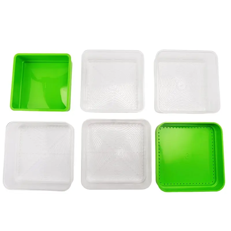 

Набор для проращивания семян ABGH, лоток для выращивания микрозелени, дренажный поддон, четырехуровневый штабелируемый набор для выращивания ростков, простая установка