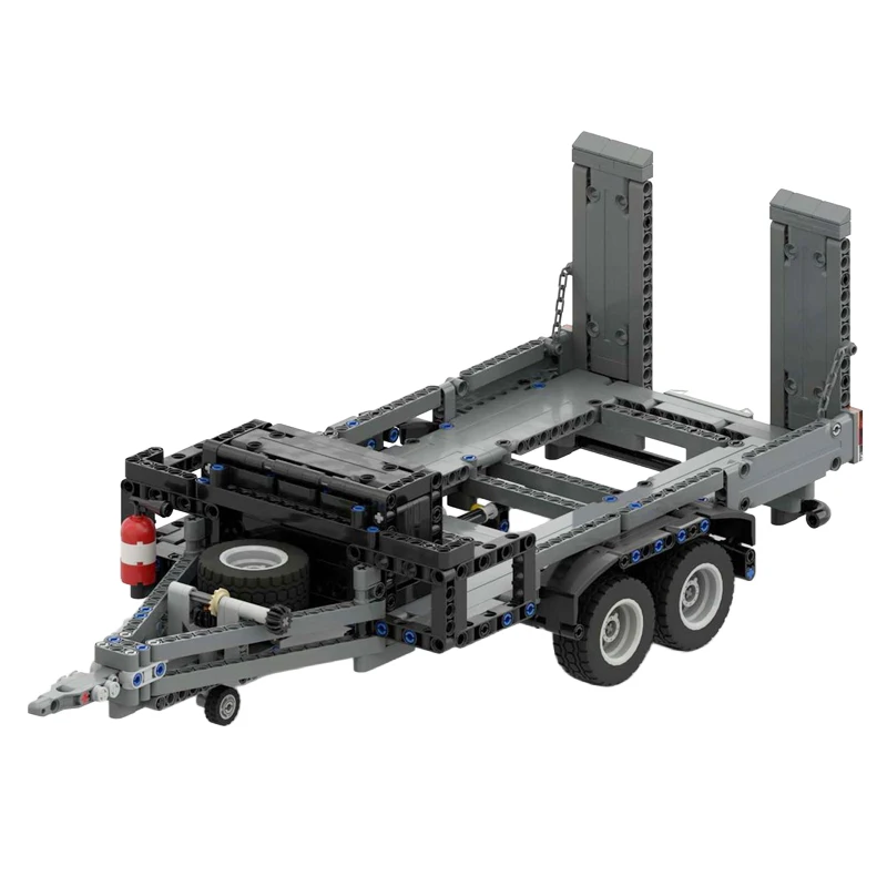NEW Trailer Lights Hitch Foldable Jack Tow Hitch Towbar for 42110 Upgrade Trailer Building Block DIY Brick Kid Toy Gift view 5