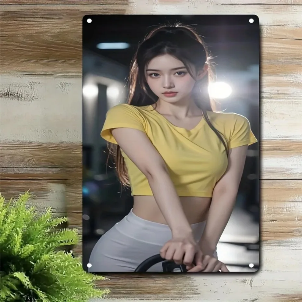 Koreanisches Beauty Metall-Wandschild für Zuhause, Café, Bar, Geschenk