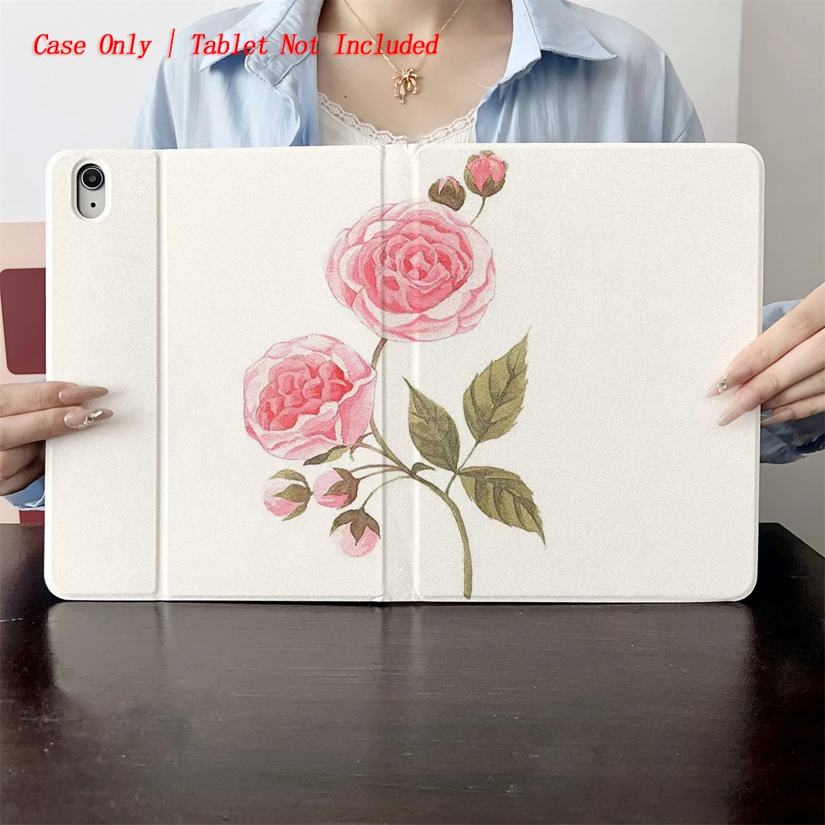 

2025 Одиночный мульти-розовый принт розы — подходит для нескольких чехлов для планшетных компьютеров Apple, таких как iPad/iPad pro/iPad air