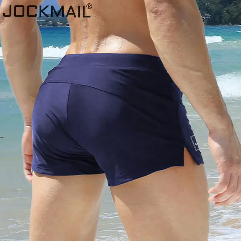 JOCKMAIL Sexy Male Swim Briefs Low Rise Men\'s Nylon Swimwear Bikini Mens Swimming Surf Elastic Sunga Underpants Beach Shorts