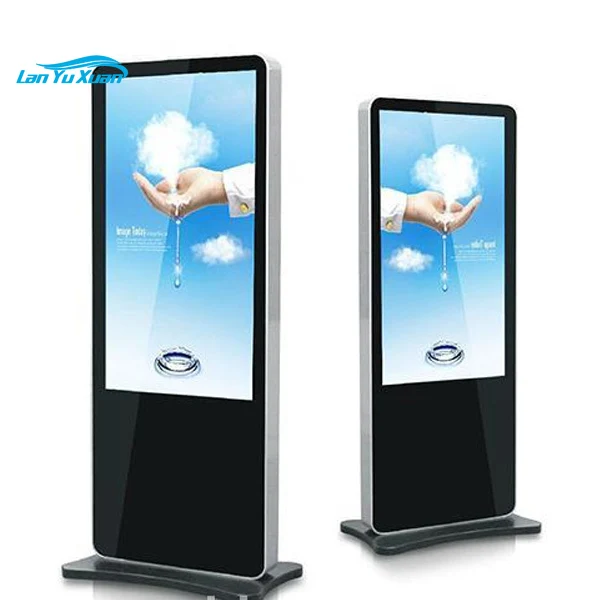 حامل أرضي عمودي داخلي كشك لافتات رقمية ، أندرويد ، واي فاي ، كشك إعلانات LCD ، 32 إلى 55"