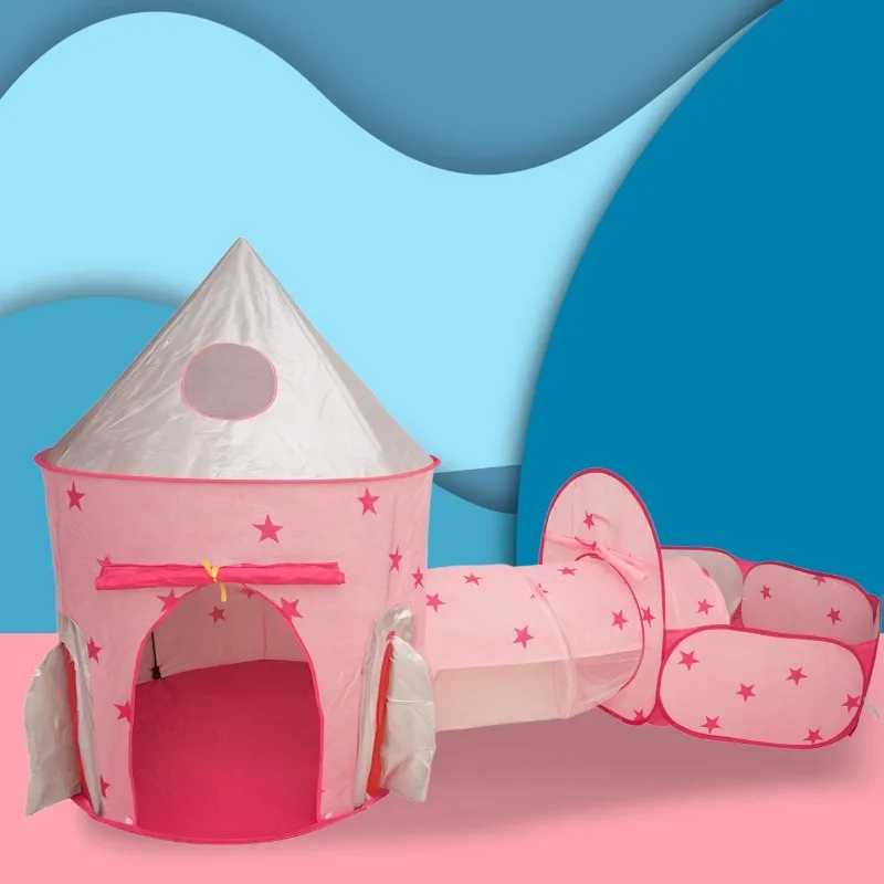 3 in 1 Portable Children's Tent Toys Folding Crawling Tunnel Indoor and Outdoor Play House Beach Tent Ocean Ball Pool Tents