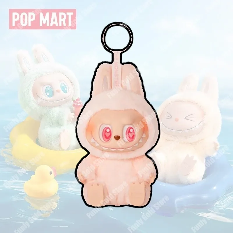 POPMART الوحوش LABUBU لديها مقعد سلسلة صندوق أعمى عمل الشكل معكرون V2 الجيل قلادة العصرية صندوق غامض اللعب