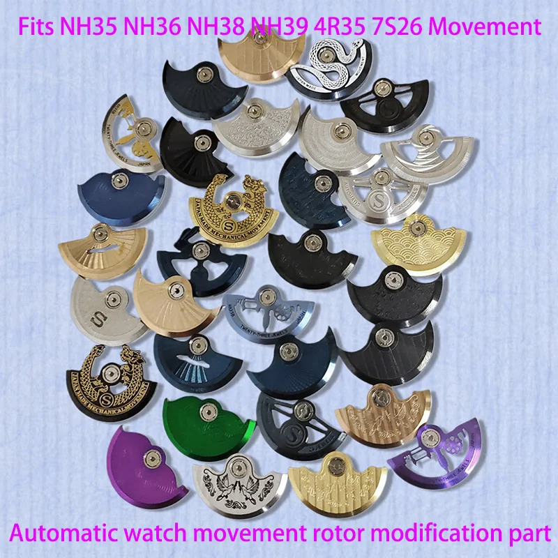 NH35 NH36 Watch Movement Automatic Pendulum Rotor Fits NH34 NH35 NH36 NH38 NH39 NH70 4R 7S 6R Movement Men Watch Part Replace