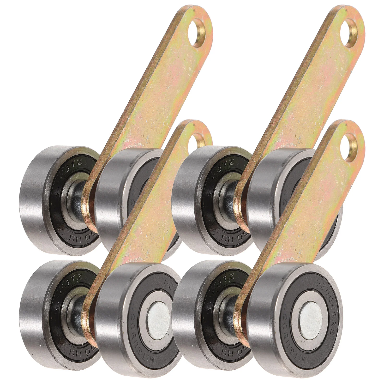 

4pcs Lengthened 2 Wheels Trolley Assembly Sliding Cabinet Door Pulley Roller 2 Wheel Trolley Assembly