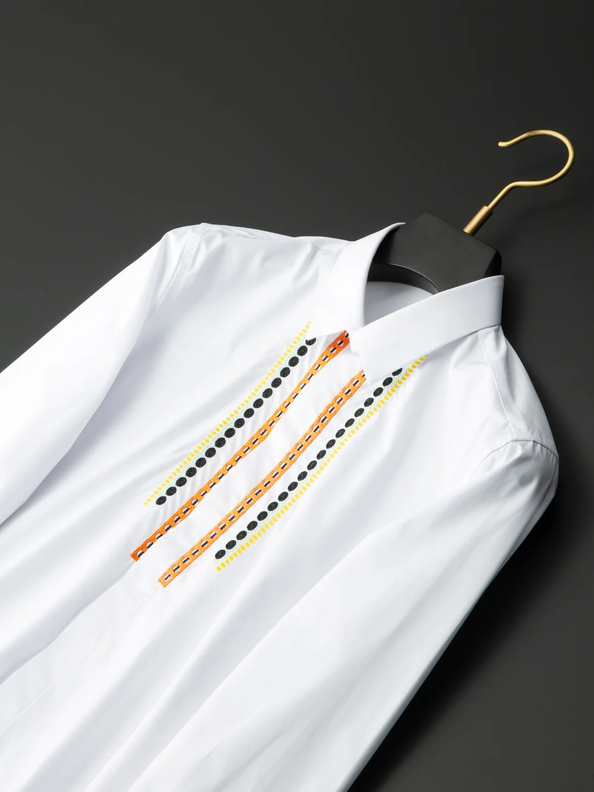 Trendy Dinner Retro Pattern Colorful Embroidered Men's Fashion Shirts New High end Shirts image 3