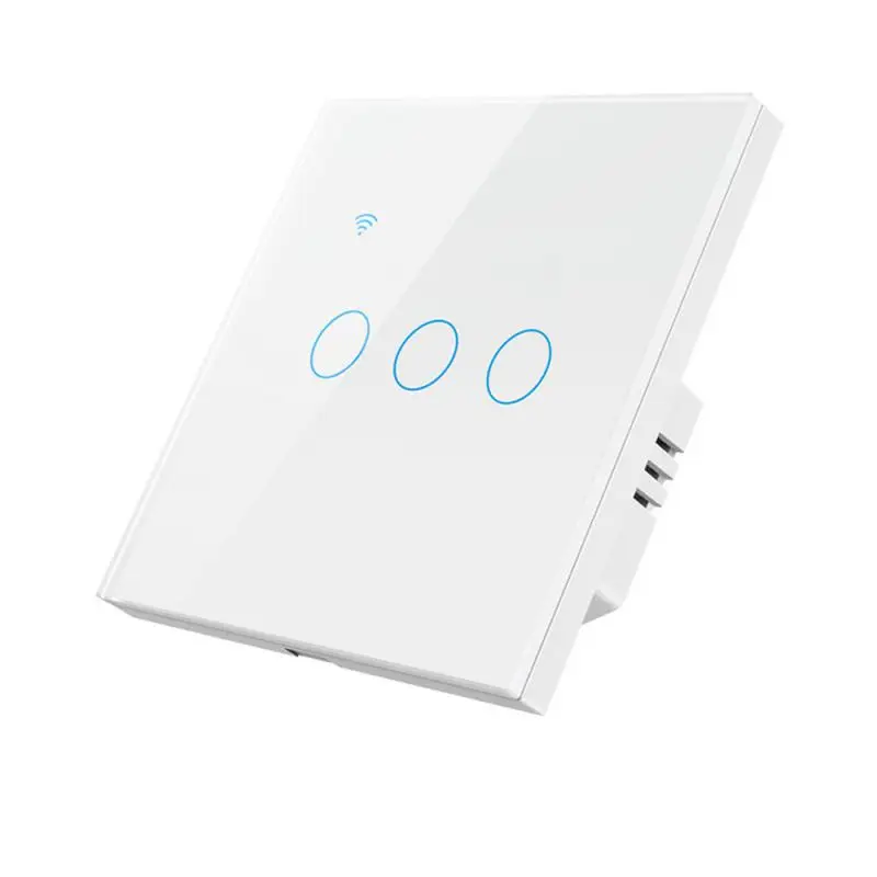 1PCS WiFi Smart Touch Switch 1/2/3 Gang Light Switch Wall Button Smart Home Works With Smart Life App Via Alexa Home