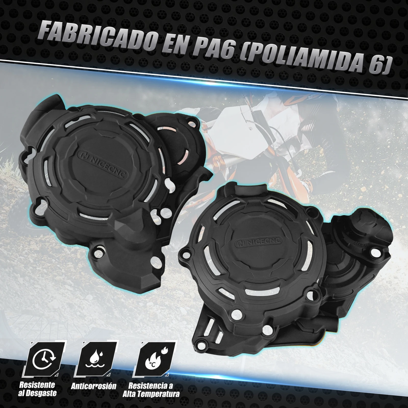 (Stock UE) Pour KTM EXC 300 2024-2026 MC EXC 250 XCW 300 Protection de couvercle d'embrayage moteur et d'allumage pour Husqvarna TX TC 250 300