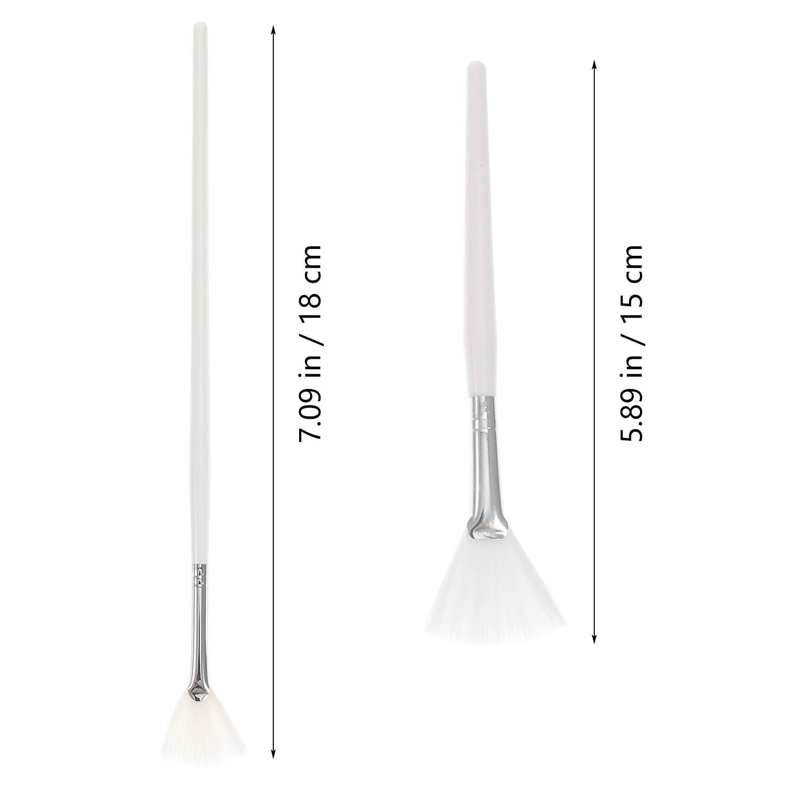 2 pezzi di pennello applicatore per maschera facciale, design a ventaglio, strumento di bellezza per una distribuzione uniforme di maschera per il viso, set di pennelli per la cura della pelle con setole morbide