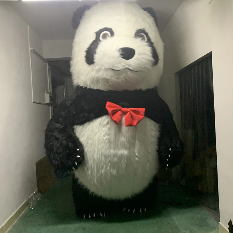 Inflatable Panda Halloween Chinese Costume Polar Bear Mascot 3M Tall Suitable for 1.7m To 1.95m Cosplay Party Game Dress