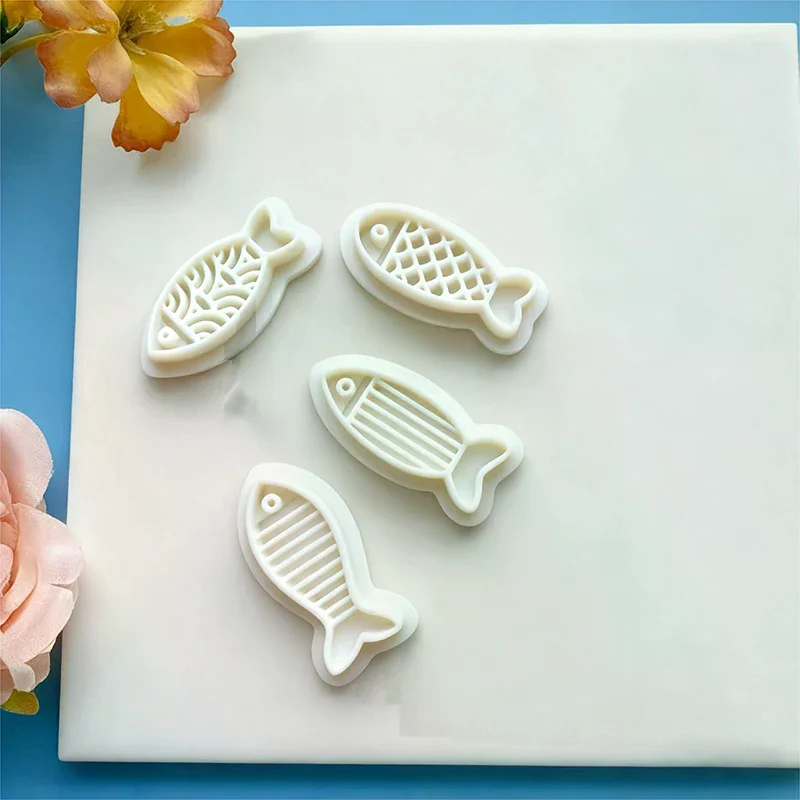 Creative Fish Series Earrings Polymer Clay Cutter Cute Cartoon Pottery Mold DIY Jewelry Pendant Shape Pressed Clay Tools