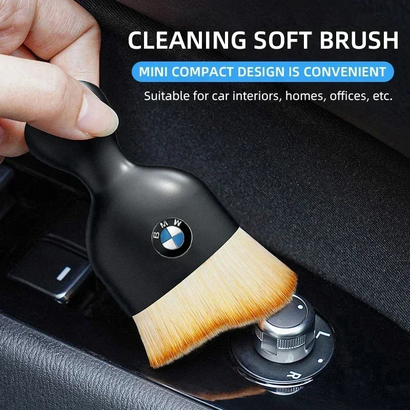 Car Crevice Dust Removal Artifact Brush Cleaning Brush Tool Badge for BMW E90 X1 X3 X5 X6 M3 M5 1 3 5 Series M3 M5 Performance