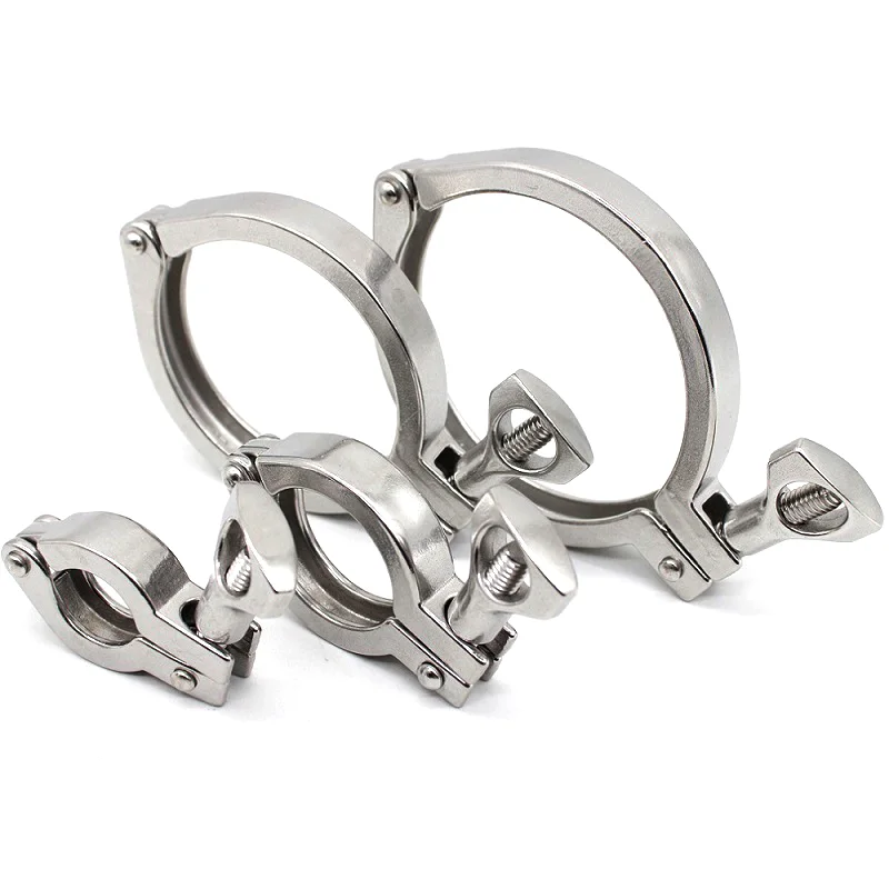 304Stainless Steel Sanitary Food Grade Quick-Installed Clamp, Precision Cast Pipe Clamp Joint Chuck, Clamp Pipe Clamp End Clamp