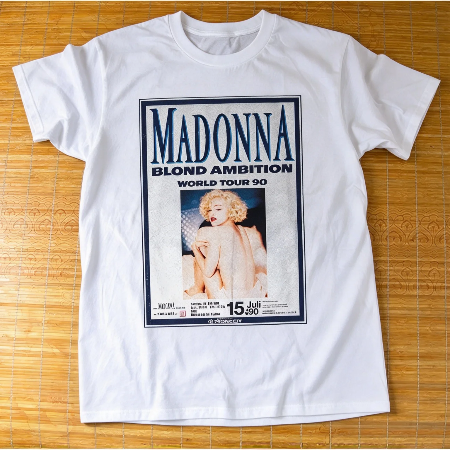 2026 Madonna World Tour 90 Black T shirt Size vintage Washed streetwear Casual homme Slightly Unisex fashion