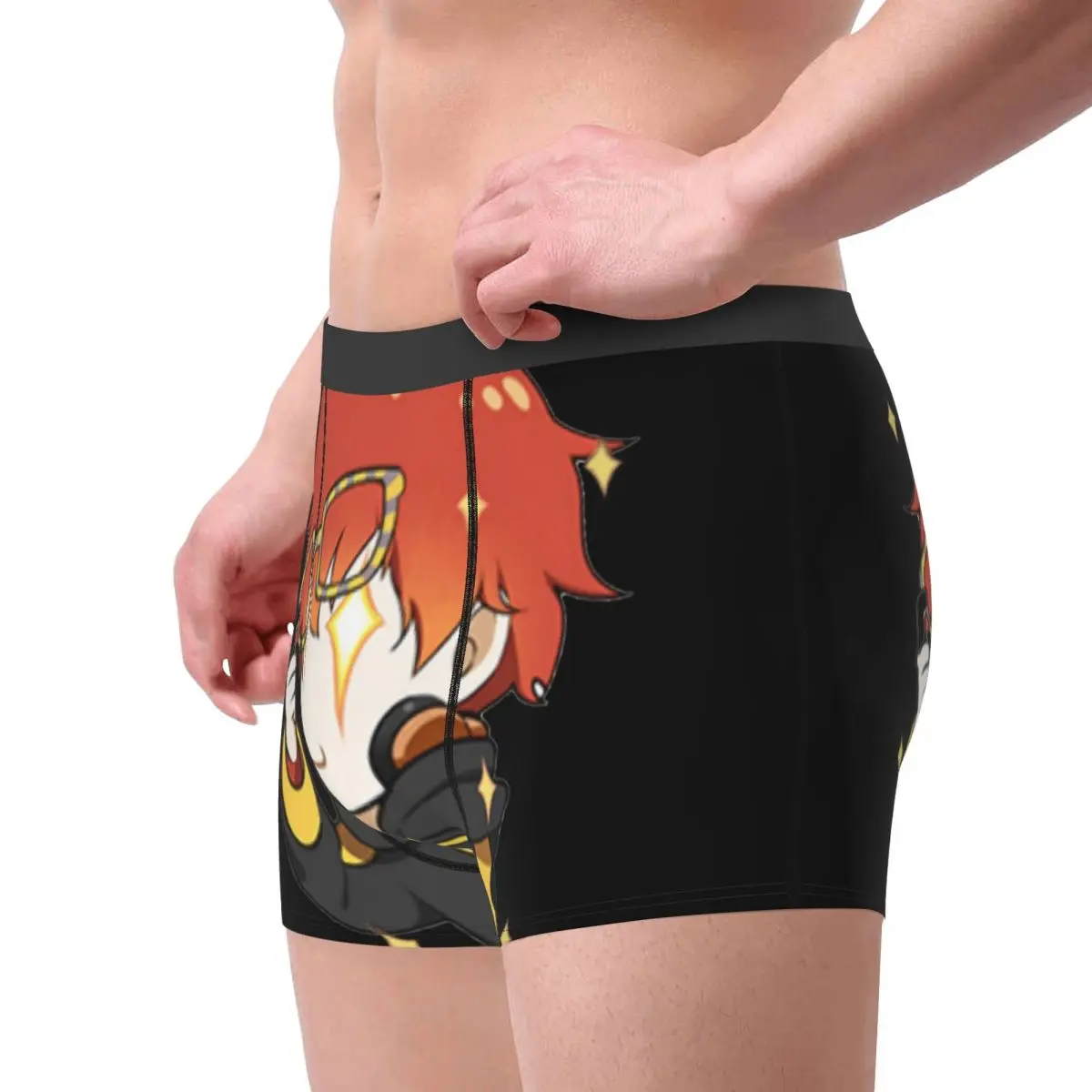 Humor boxer mystic messenger sparkly 707 emoticon shorts calcinha cuecas masculinas cueca macia para homme mais tamanho