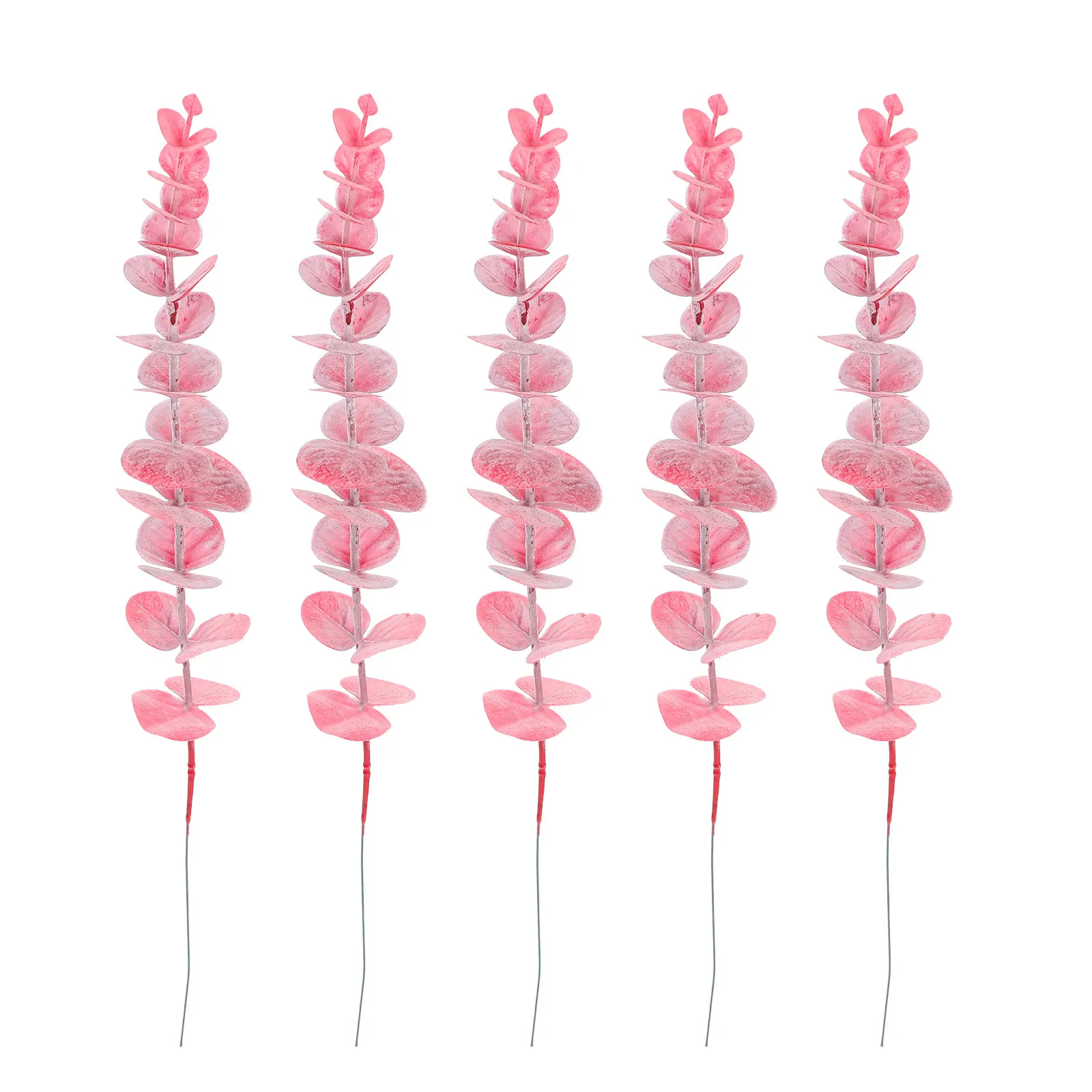 

5 Pcs Eucalyptus Leaves Simulated Leaf Plants Home Decor Wedding Material Realistic Design