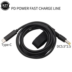 PD2.0 3.0 to DC 5.5*2.5 Decoy Trigger Adapter Cable TYPE-C PD Decoy Line 65W Notebook Charger Wire 1.5M