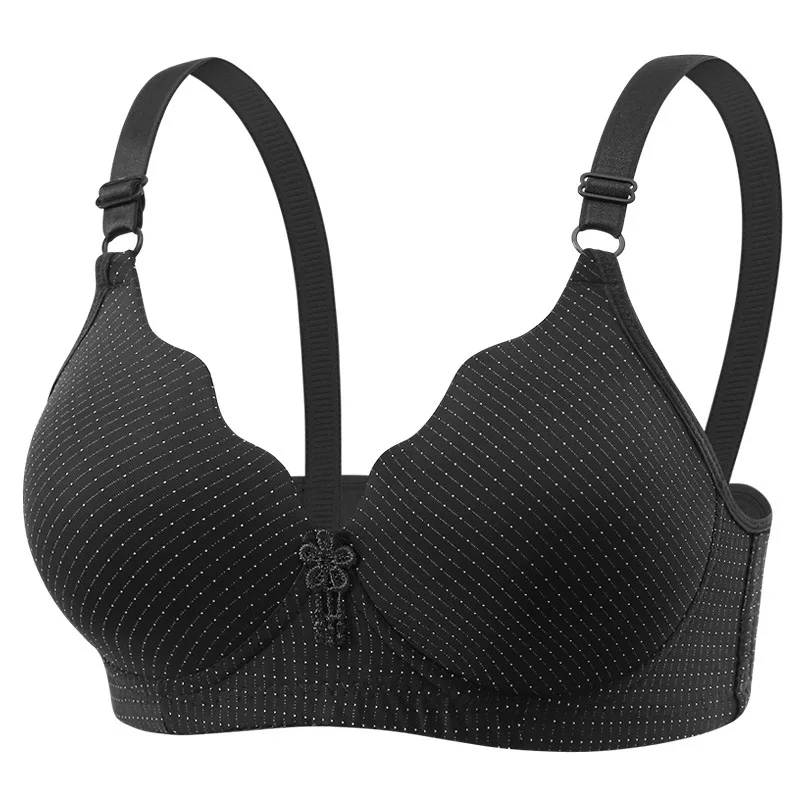Polka Atmungsaktiver BH für Damen, gepunktet, verstellbar, dünn, bequem, bügellos, Mama-BH, Mädchen-BH mit Sternenmuster, 3/4-Cup, für den Alltag