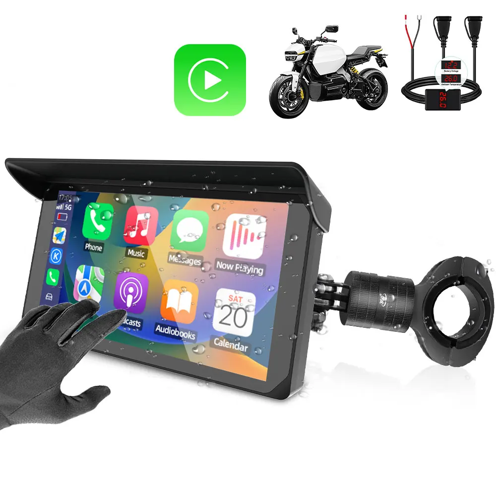 

VSYS 5 inch Carplay Motorcycle Navigation Wireless CarPlay Android Auto Airplay Display Screen Portable Moto Monitor