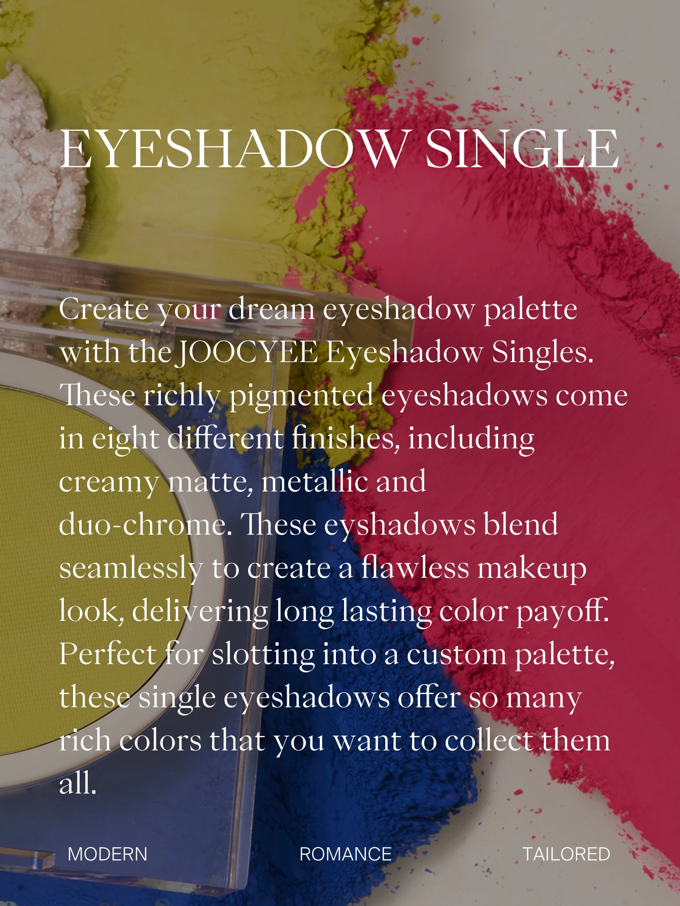 JOOCYEE EYESHADOW Singles long-lasting