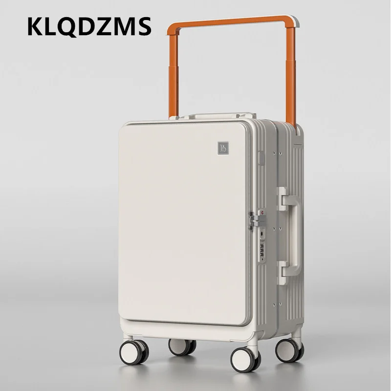 

KLQDZMS ABS+PC Suitcase Large Capacity Trolley Case Women's Boarding Box 20"24"26"28inch Cart Style Travel Bag Men's Luggage