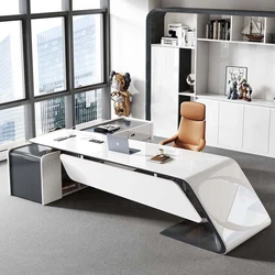 Wide Standing Office Desks Organiser Storage Executive Laptop Computer Desks White Drawers Mesa Ordenador Modern Furniture