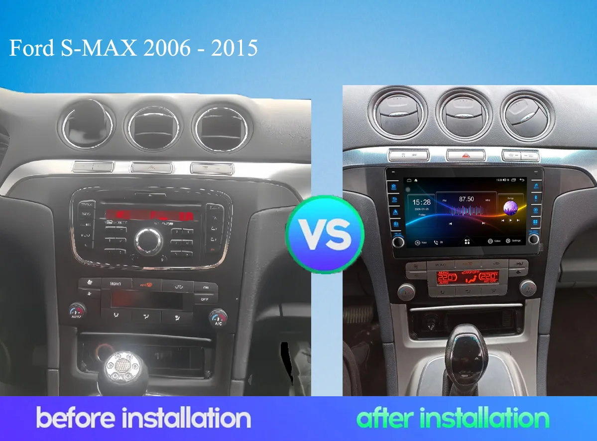 8G Ram 128GB Android14 Car Radio Video Audio A/V Music DVD Player GPS Navi For Ford S-MAX S MAX 2006 - 2015 Carplay Auto DSP RDS