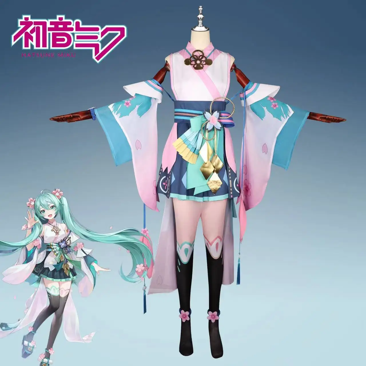 Disfraz de halloween para mujer, Sexy de Miku conjunto completo, colaboración Onmyoji, despertar futuro, exposición de cómics, disfraz de Anime, Kimono