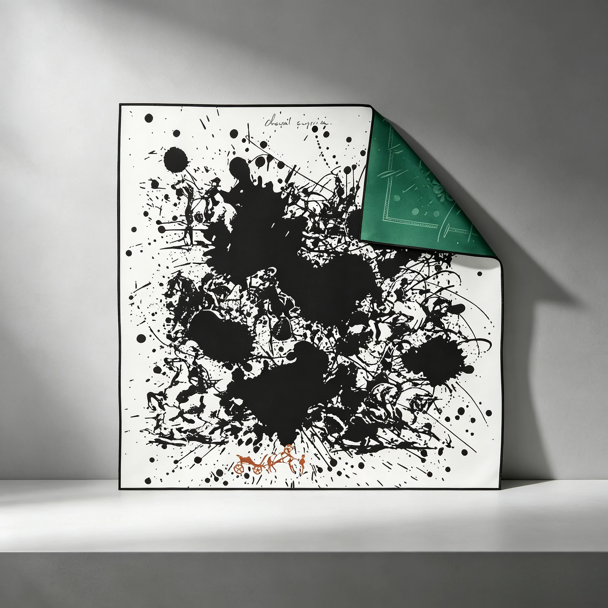 90Cm Graffiti Oil Painting Versatile Outdoor Decoration Curled Edge Double-sided Heterochrome Large Square Scarf Scarf Scarf