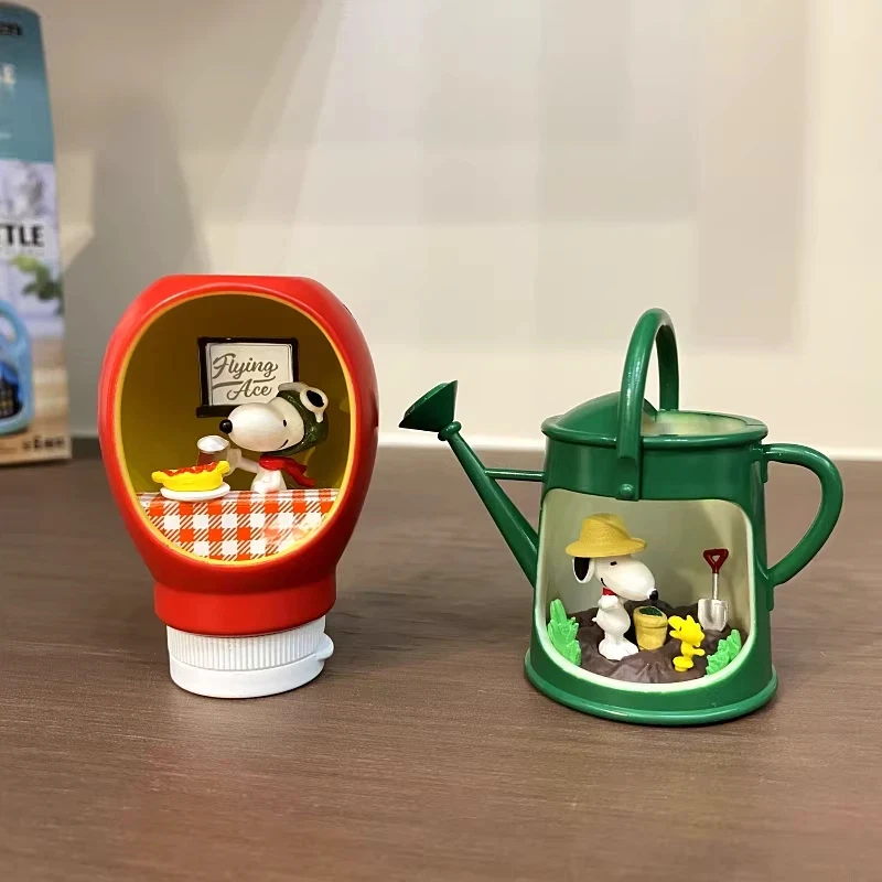 6pcs Anime Figure Dog Miniature Life Scene In Bottle Blind Box Cute Figurine Desktop Decoration Kids Toy Festival Gift For Fans