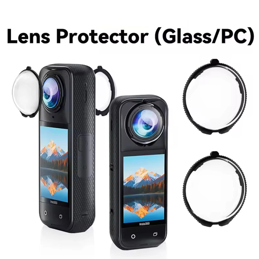 

For Insta 360 X5 Lens Guards Premium HD Optical Glass Protector Anti-Scratch Protective Cover Accessories