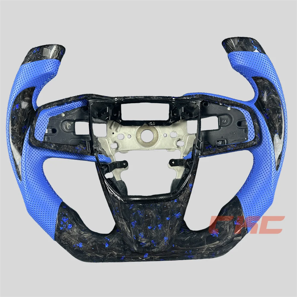 

Customized blue leather forged suture black carbon fiber steering wheel for 2016 2017 2018 2019 2020 2021 2022 H-onda C-ivic