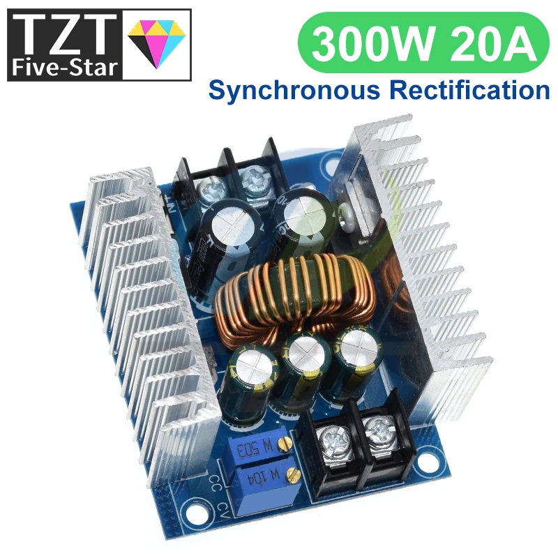 300W 20A DC-DC Buck Converter Step Down Module Constant Current LED Driver Power Step Down Voltage Module Electrolytic Capacitor