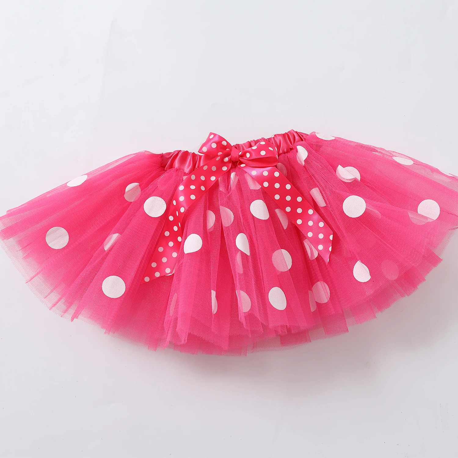 2024 new European and American children\'s tutu dress polka dot mesh princess dress