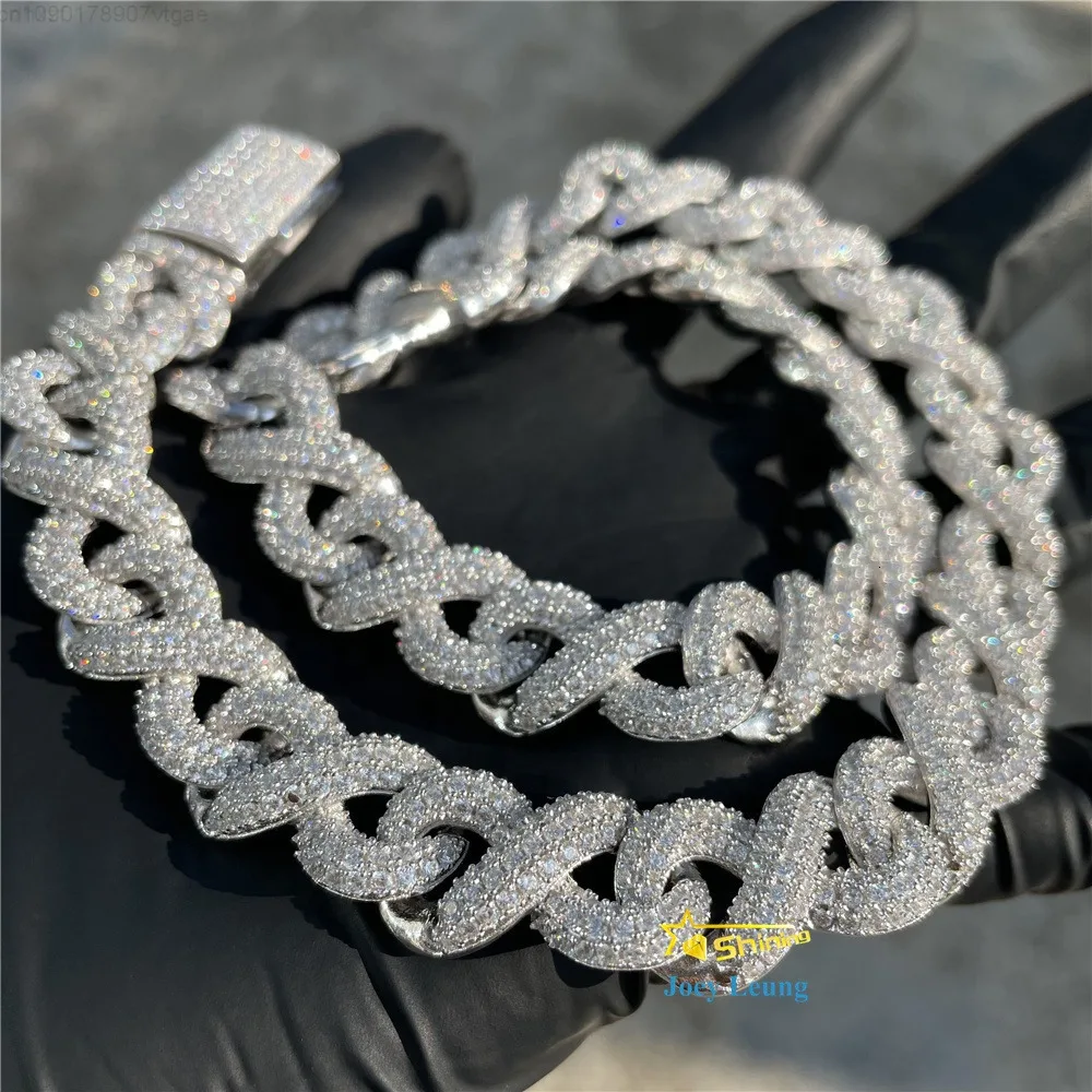 

Новое поступление, ширина 18 мм, хип-хоп Iced Out S925, позолоченная кубинская цепочка на заказ, кубинская цепочка Vvs, кубинская кубинская ссылка