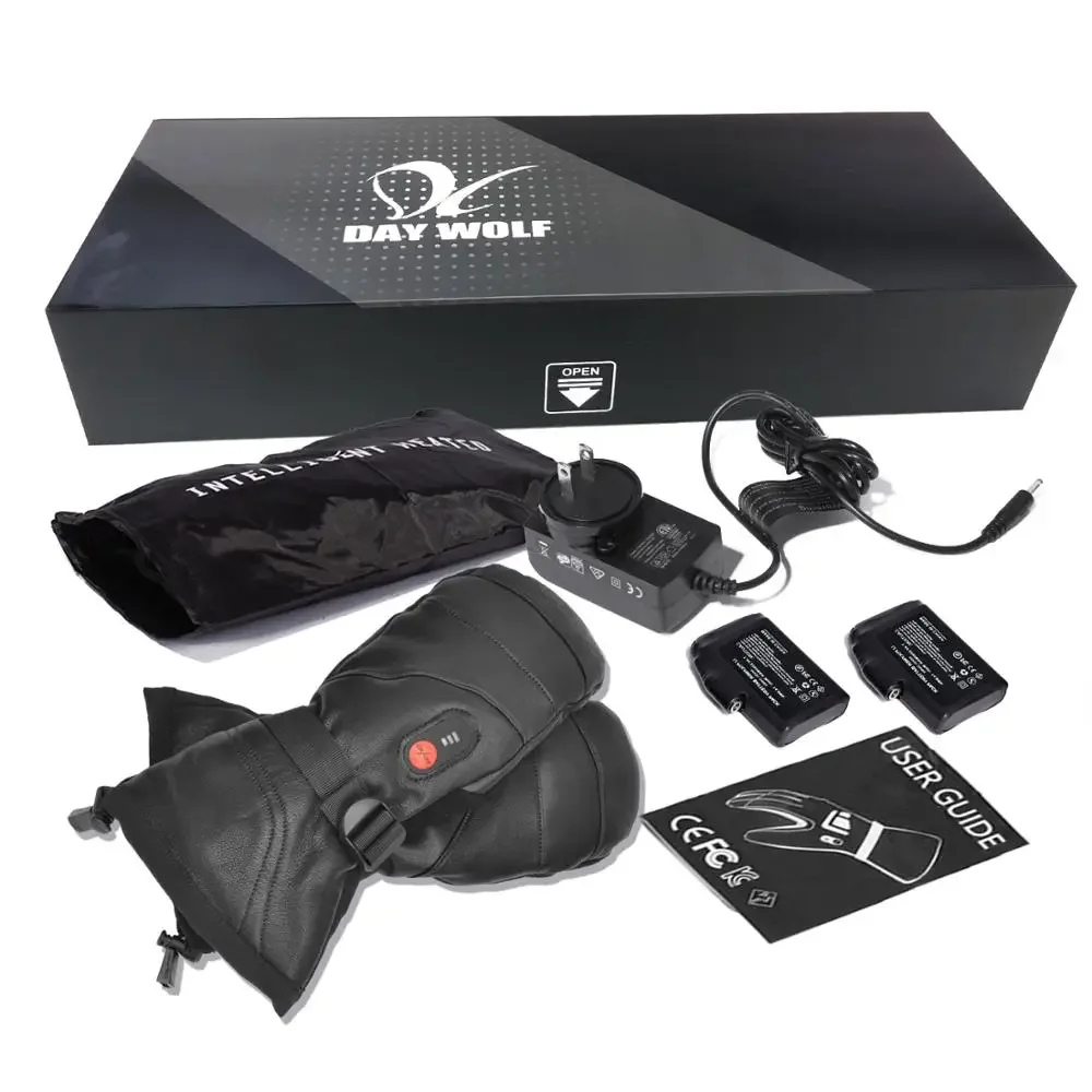 Full Ngón Tay Găng Tay Hở Ngón Nóng Găng Tay Màn Hình Cảm Ứng Chống Nước Chống Gió Pin Điện Làm Nóng Trượt Tuyết Găng Tay Nam Nữ S38 2021