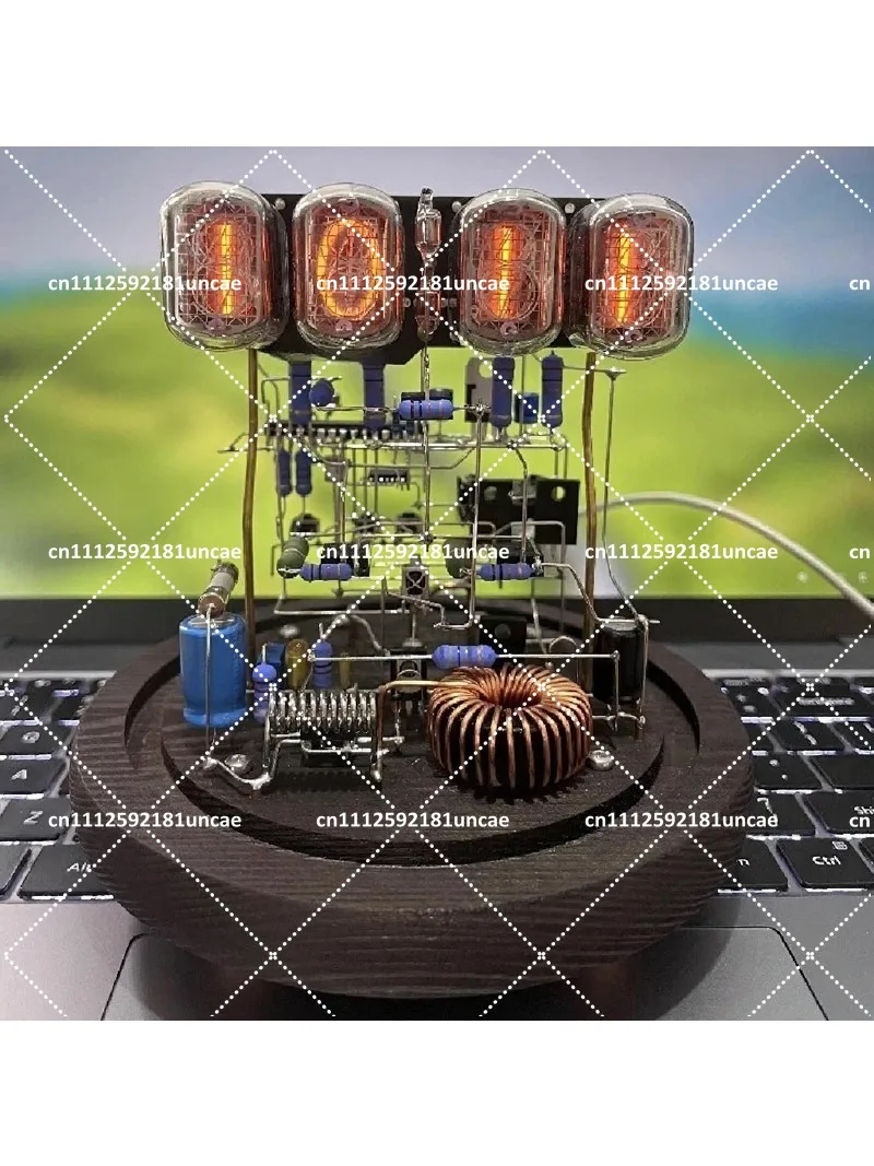 Glow Tube Clock Kit DIY Shed Clock Manual Assembly Vintage Nixie Style Desk Decor