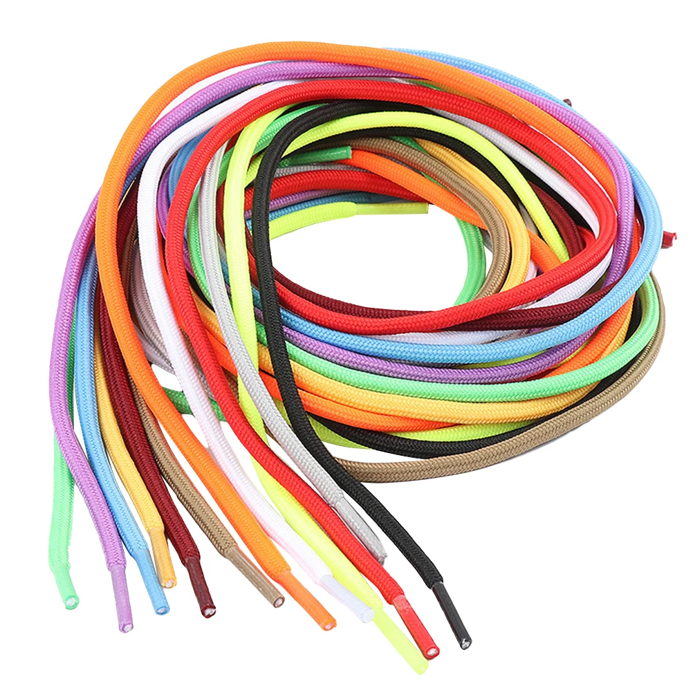 

20 pcs Solid Color Shoelace Round Shoelace Shoelaces for Sneakers Sports Casual Shoes Durable Polyester Assorted Colors