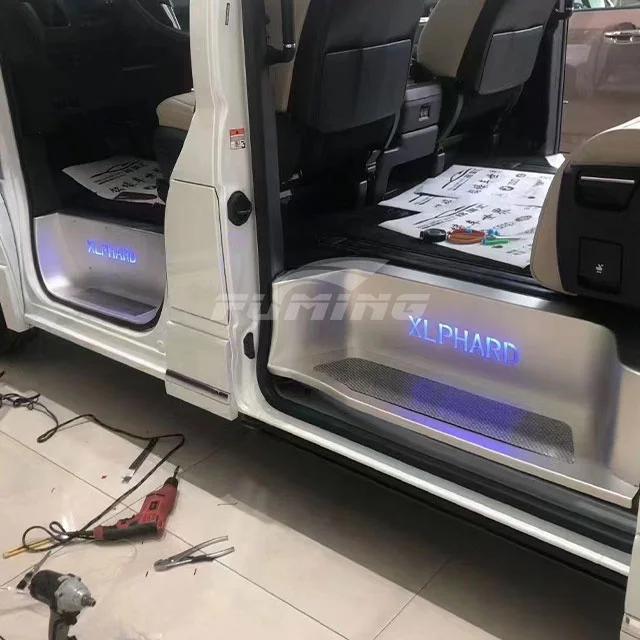 Для Toyota Granvia защитные панели из нержавеющей стали, педали из алюминиевого сплава для модернизации интерьера, аксессуары для модернизации