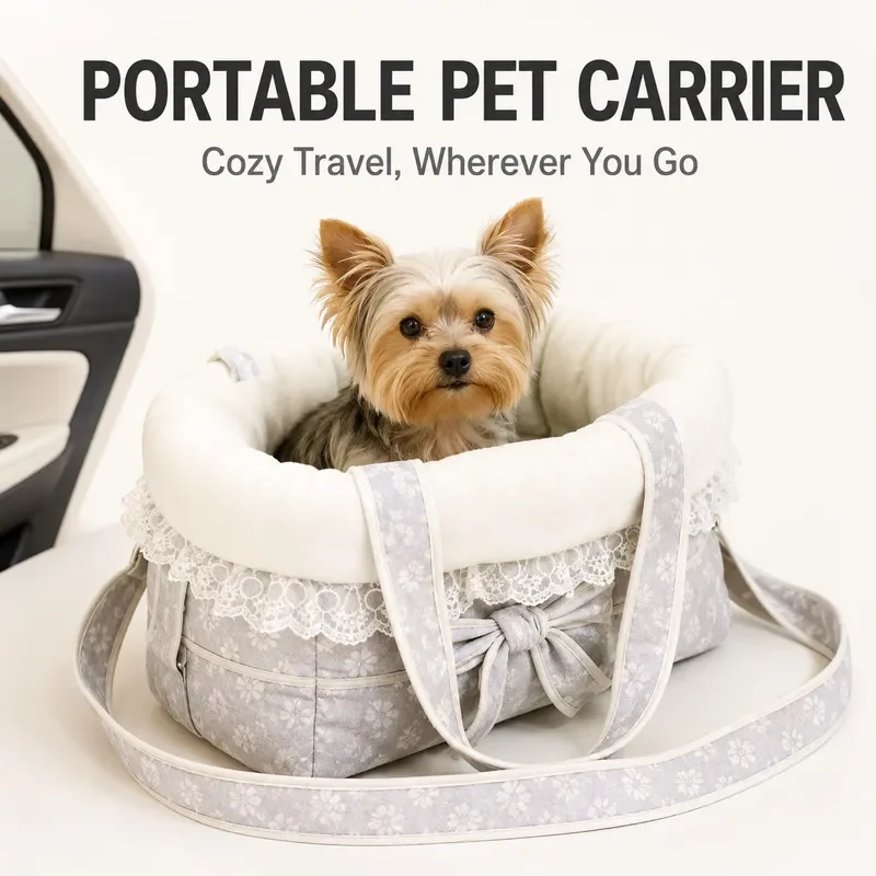 Cross-border ins wind lace pet car nest portable nest cat small dog kennel high value universal in all seasons