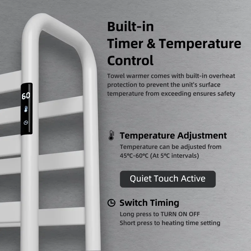 Floor Standing Electric Towel Warmer Plug-in Radiator for Towel Heating & Drying - Image 4